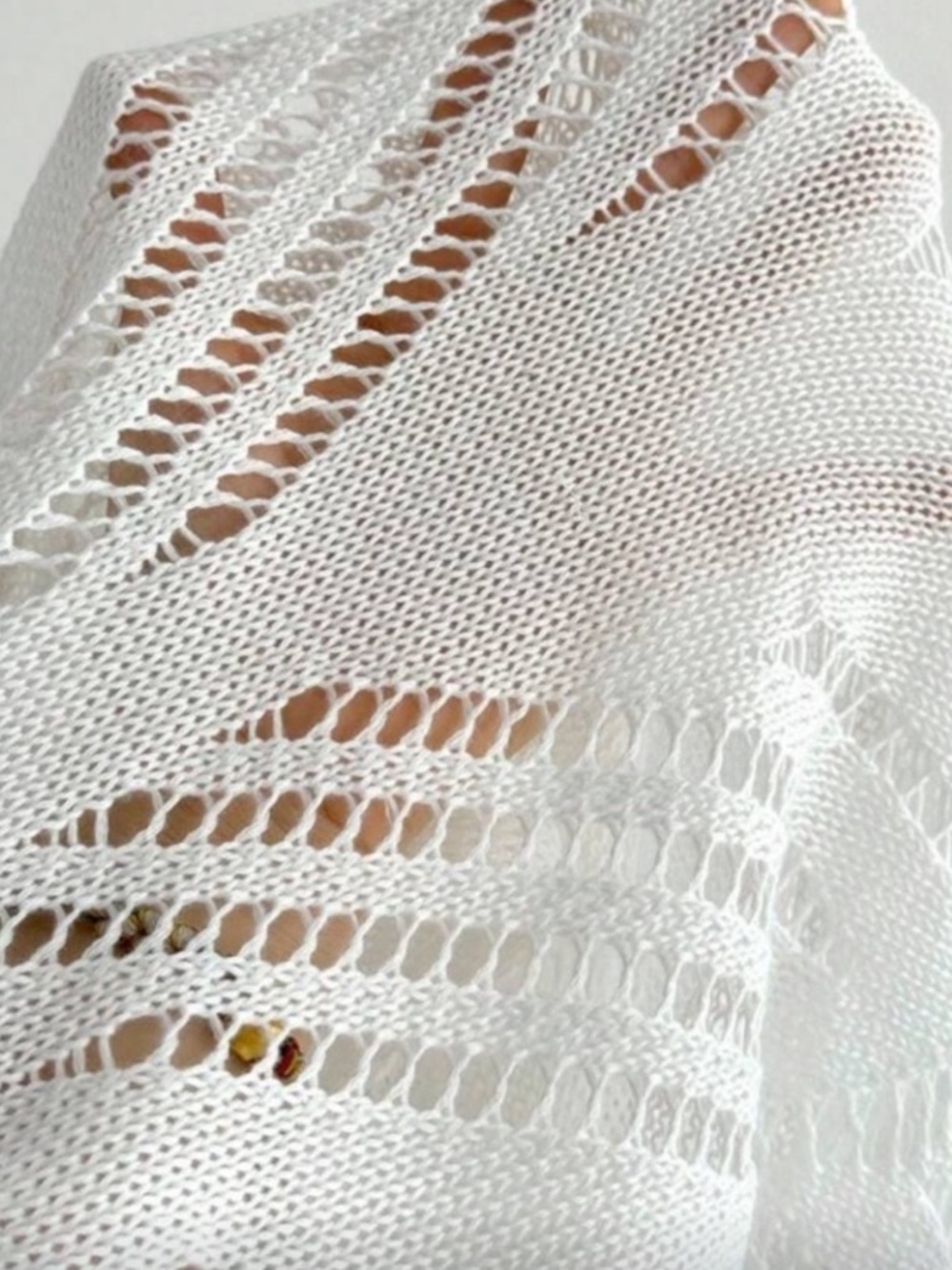 White Knit V-Neck Midi Dress - Picture 7 of 7